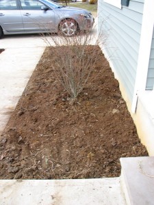finished flowerbed