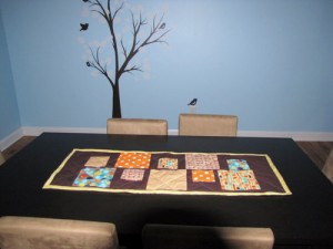 finished table runner