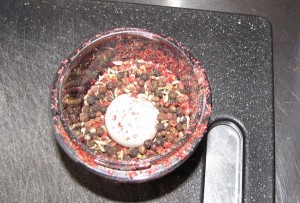 grinding pork peppercorns
