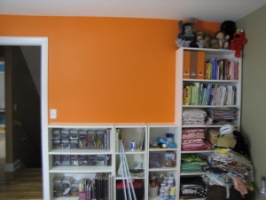 orange wall before