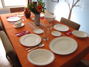 Thanksgiving place settings